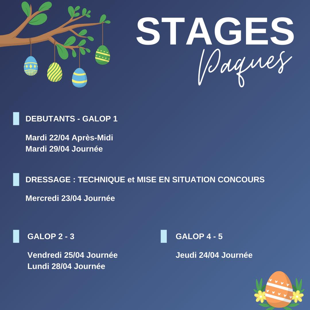 Les stages de Pâques